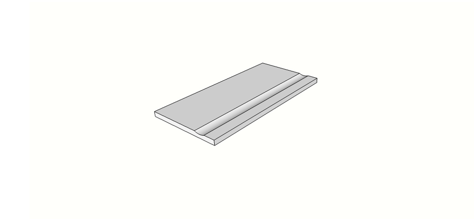 Straight Flared Edge <span style="white-space:nowrap;">12"x24"</span> &nbsp; <span style="white-space:nowrap;">thk. 20mm</span>