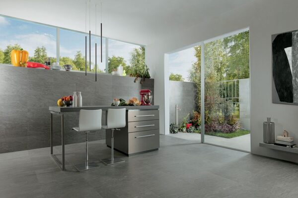 Stone effect tiles