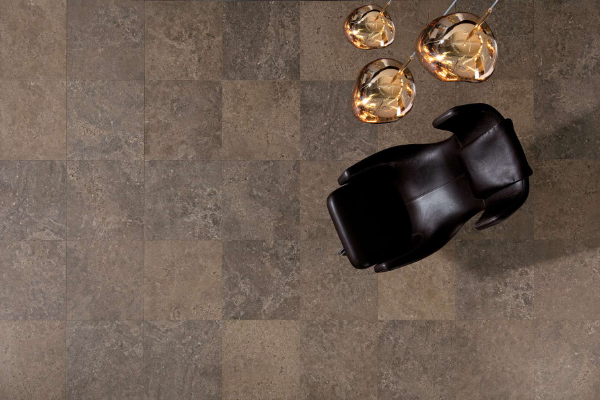 Stone tiles living room