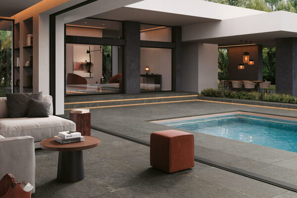 Stone effect tiles