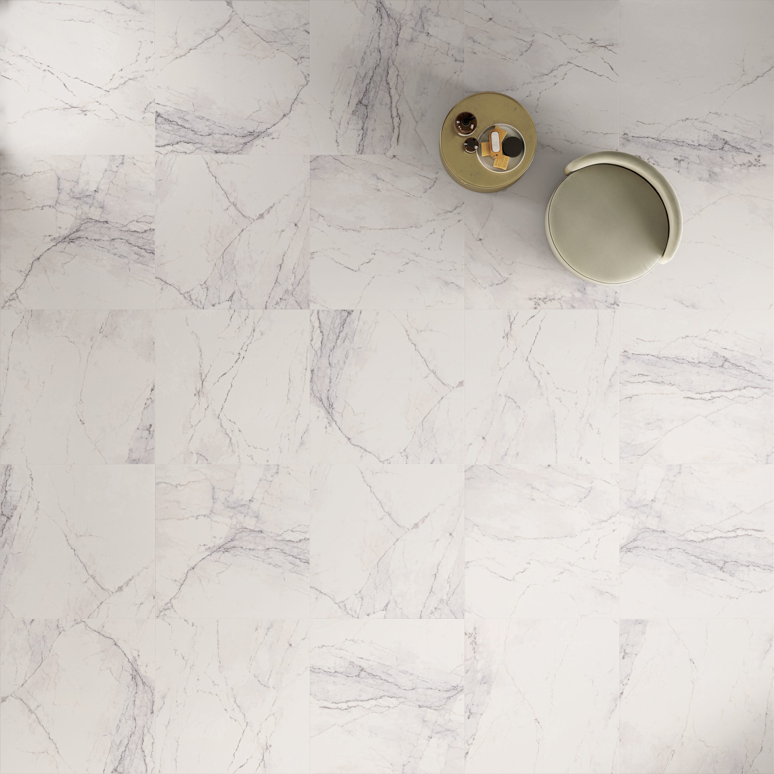 Marble imitation tiling
