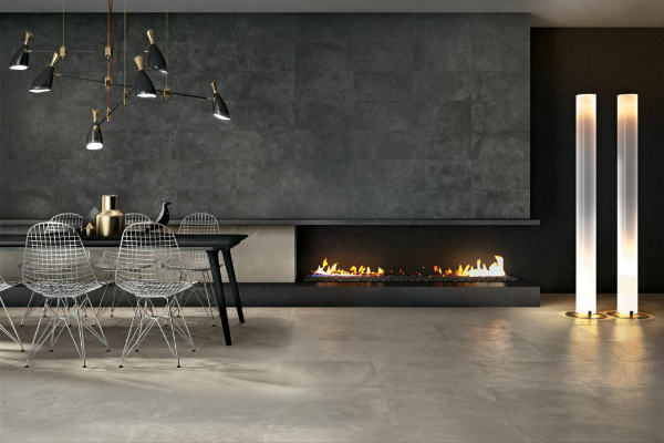 Indoor tiles imitation metal