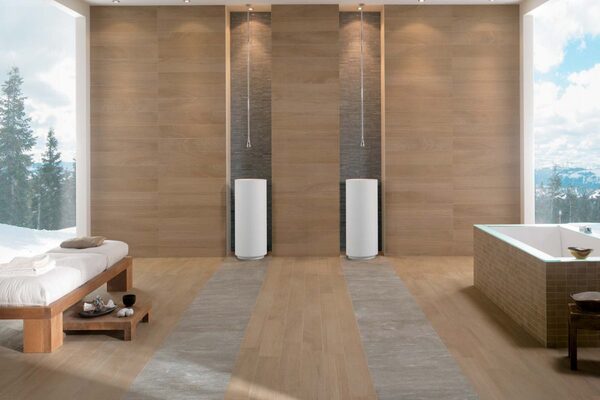 Wood effect tiles