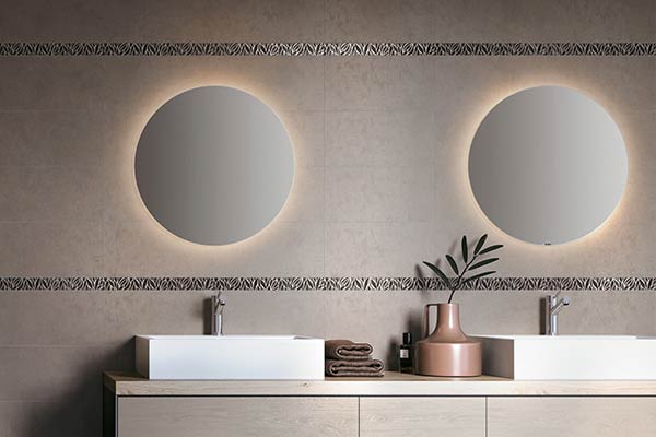 Ceramic resin tiles wall