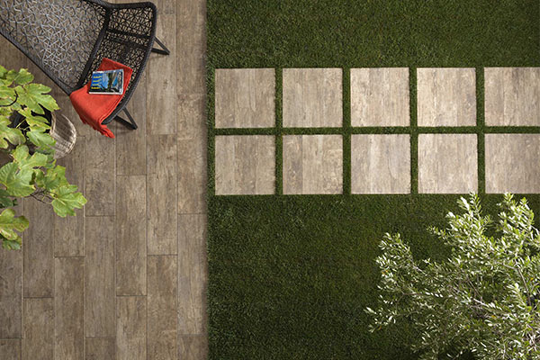 wood effect tiles terrace